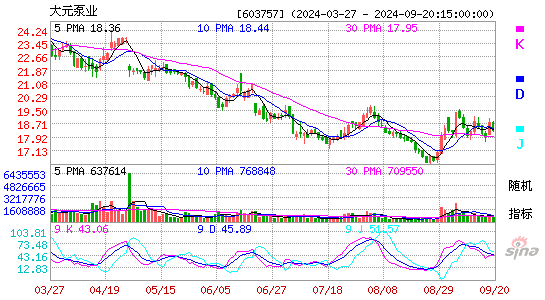603757大元泵业KDJ