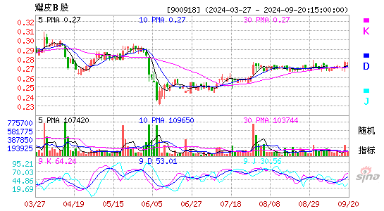 900918耀皮B股KDJ