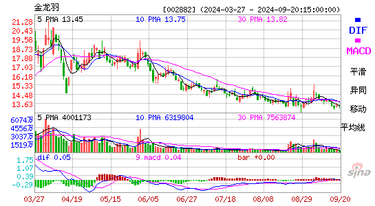 002882金龙羽MACD