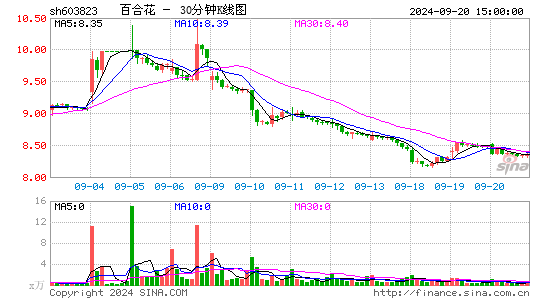 603823百合花三十分钟K线