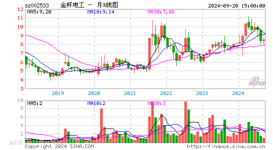 002533金杯电工月K